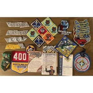 Large Lot Of Misc Cub Scout Patches Pins And Papers Some Vtg Some More Recent